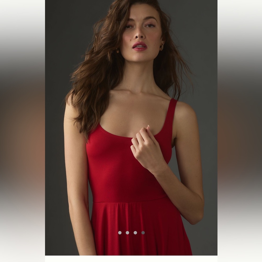 Reformation Rou Knit Dress red